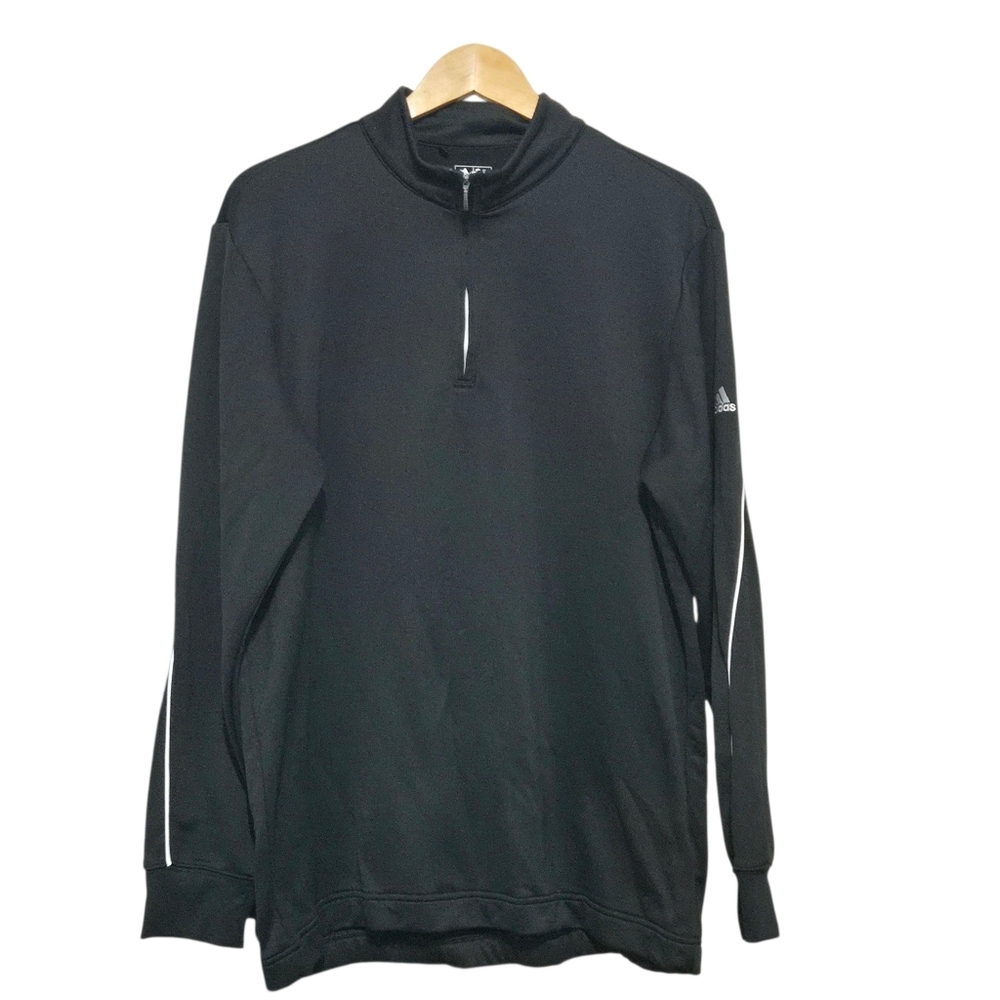Adidas Men's Black Quarter-Zip Activewear Golf Top Size Large